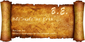 Bányász Erik névjegykártya