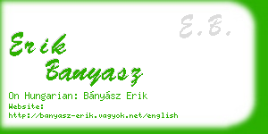 erik banyasz business card